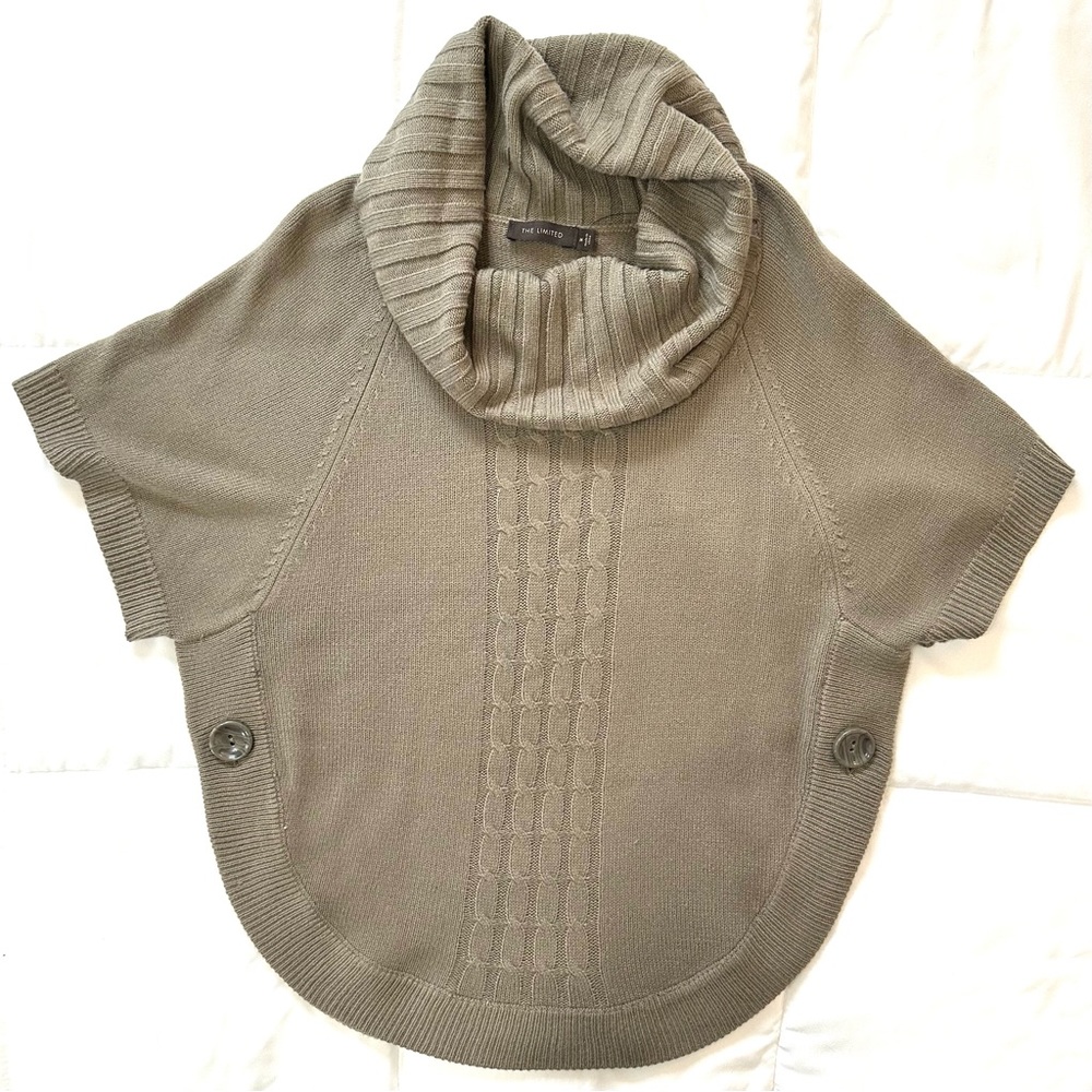 The Limited Cowl Neck Poncho Sweater